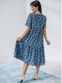 Яскрава сукня-міді вільного фасону 3260