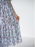 Платье-миди из легкой ткани в цветочный принт 3255