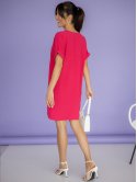 Короткое платье с V-образной горловиной 3247
