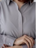 Классическая блуза size+ с супатной застежкой 3321