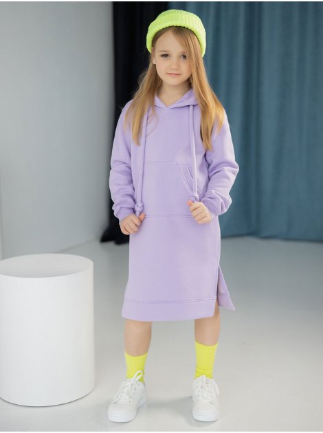 Детское платье худи с карманом кенгуру 10104
