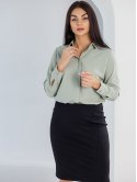 Классическая блуза size+ с супатной застежкой 3321
