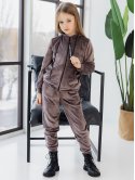 Дитячий велюровий костюм на блискавці 10115