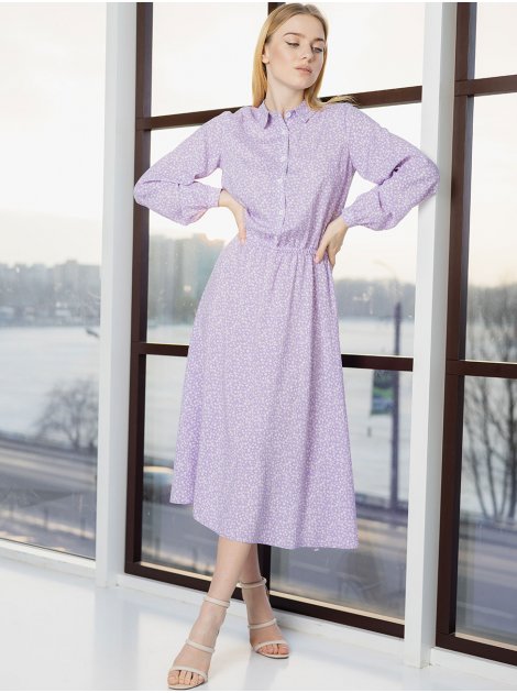 Стильна сукня-сорочка довжини міді 3397