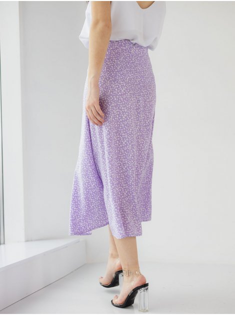 Легкая юбка миди в цветочный принт 3405