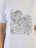 Бавовняна футболка з тропічним принтом 3421