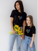 Дитяча футболка з вишивкою у формі серця 10135