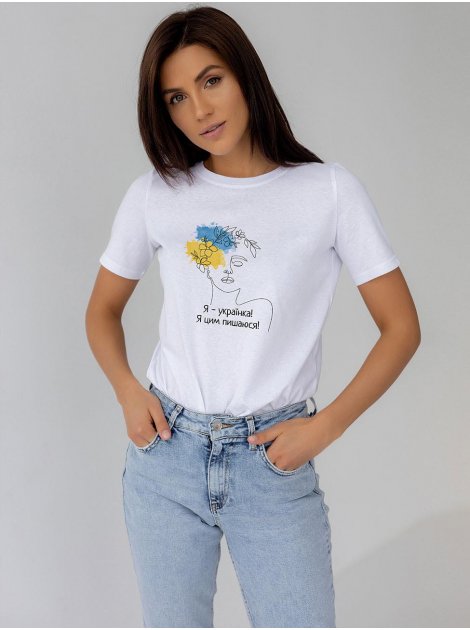 Женская футболка с принтом "Українка" 3432