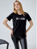 Бавовняна футболка з принтом "HOME" 3453