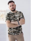 Чоловіча піксельна футболка з вишитим Гербом України 3504