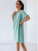 Свободное платье из легкой фактурной ткани 3484