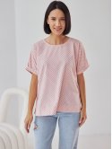 Легкая блуза в горошек 3395