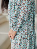 Сукня-міді size+ з тканини з квітковим принтом 3628