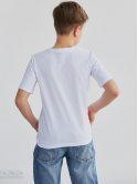 Біла дитяча футболка з принтом 10156