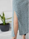 Штапельная юбка-миди в цветочный узор 3670