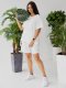 Костюм size+: футболка с разрезами по бокам + шорты 3693