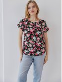 Легкая блуза с флоральным принтом 3713