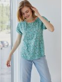 Летняя блуза в цветочный принт 3712