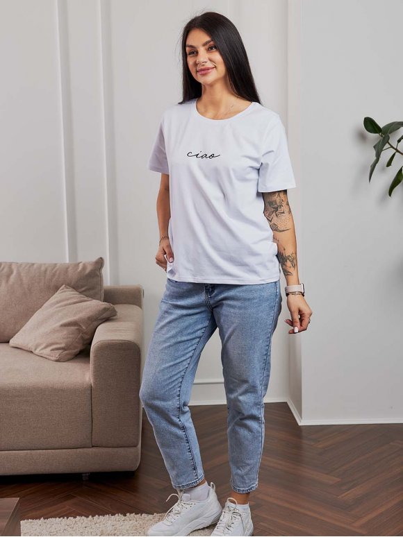 Футболка «ciaо» size+ 4077