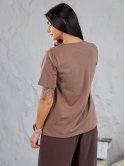 Футболка з вишивкою пшениця size+ 4105