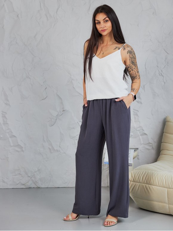 Базовые брюки из крепа size+ 4111