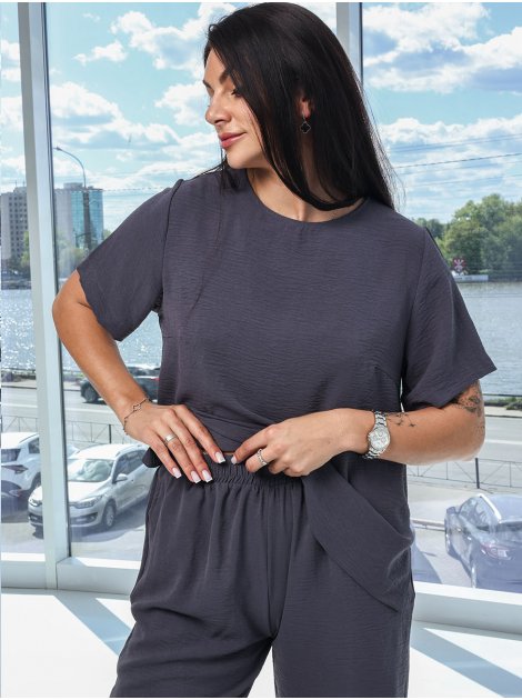 Костюм з футболкою та шортами size+ 4114