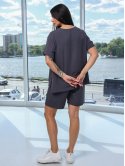 Костюм з футболкою та шортами size+ 4114