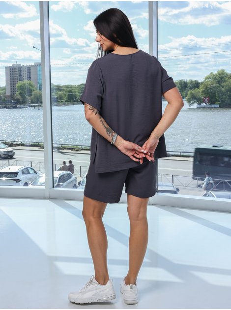 Костюм з футболкою та шортами size+ 4114