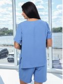 Костюм з футболкою та шортами size+ 4114