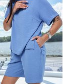 Костюм з футболкою та шортами size+ 4114