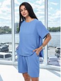 Костюм з футболкою та шортами size+ 4114