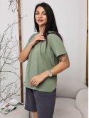Базовая женская футболка size+ 4071