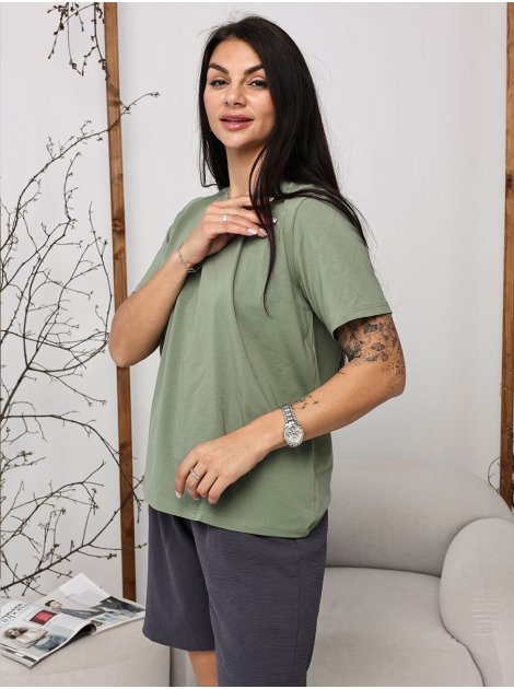 Базовая женская футболка size+ 4071
