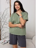 Базовая женская футболка size+ 4071
