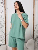 Костюм з футболкою та шортами size+ 4114