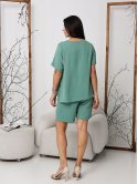 Костюм з футболкою та шортами size+ 4114