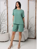 Костюм з футболкою та шортами size+ 4114