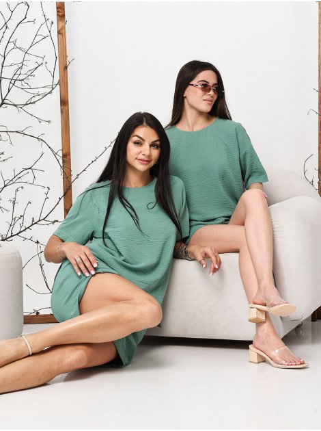 Костюм з футболкою та шортами size+ 4114