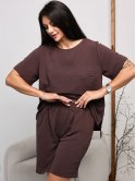 Костюм з футболкою та шортами size+ 4114