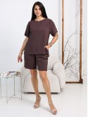 Костюм з футболкою та шортами size+ 4114