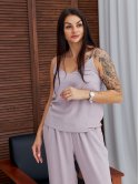 Базовые брюки из крепа size+ 4111