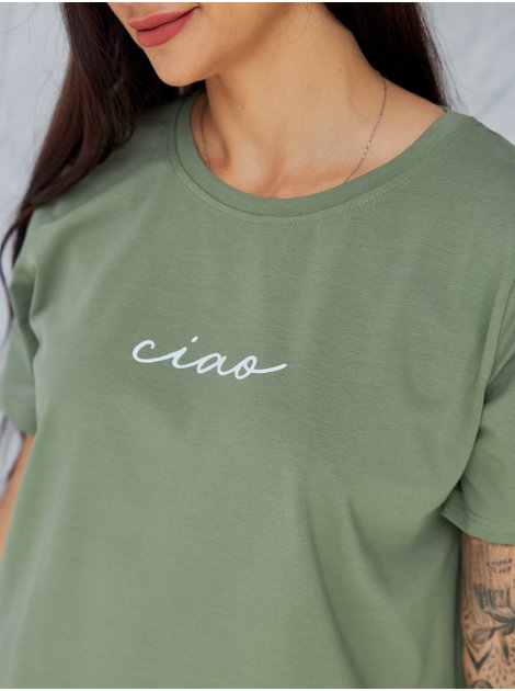 Футболка «ciaо» size+ 4077