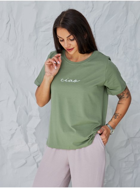 Футболка «ciaо» size+ 4077