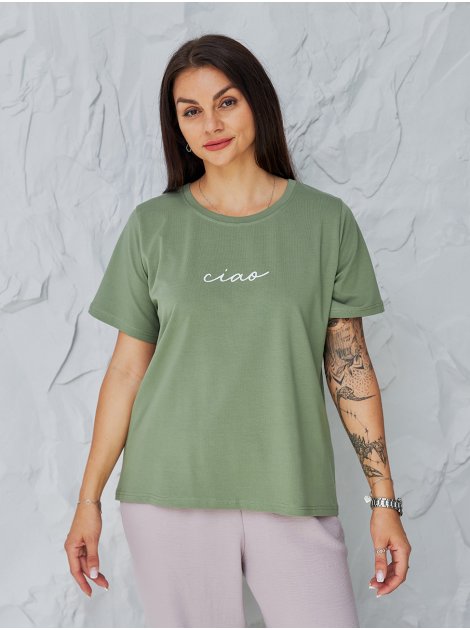 Футболка «ciaо» size+ 4077
