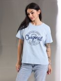 Футболка з принтом Original denim size+ 4135
