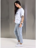 Футболка з принтом Original denim size+ 4135
