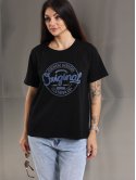 Футболка з принтом Original denim size+ 4135