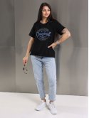 Футболка з принтом Original denim size+ 4135