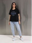 Футболка з принтом Original denim size+ 4135