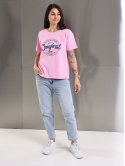 Футболка з принтом Original denim size+ 4135